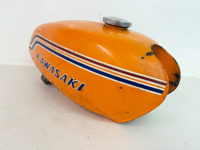1971-1973 Kawasaki F6 Enduro 125 OEM Orange Gas Fuel Tank 51001